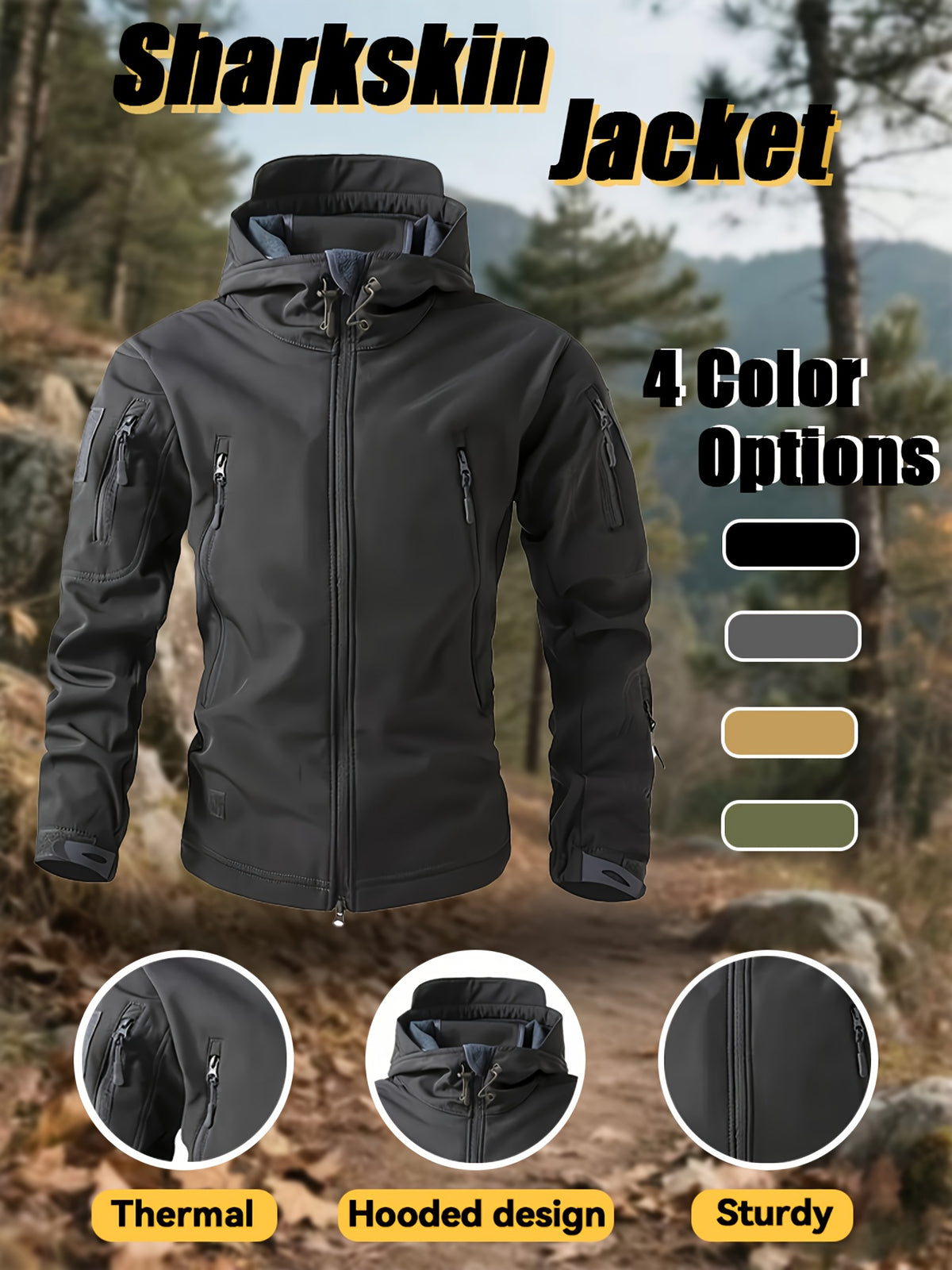 New Tactical Clothing Set for Outdoor Hiking, Hunting And Leisure, Includes a Fleece-Lined Warm Jacket And Multi-Pocket Work Pants. Suitable for Autumn And Winter Mountaineering, Skiing, Fishing, Cycling, Camping, Outdoor Activities, And Casual Wear