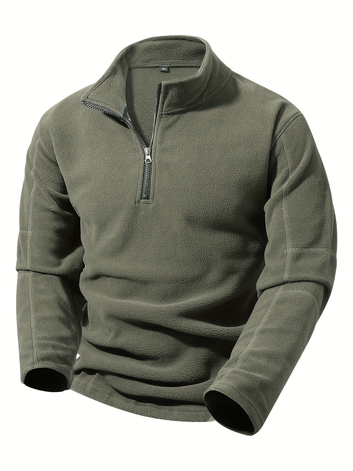 Men's autumn and winter new item standing collar half zipper long sleeved sweatshirt trendy and versatile Men's fleece