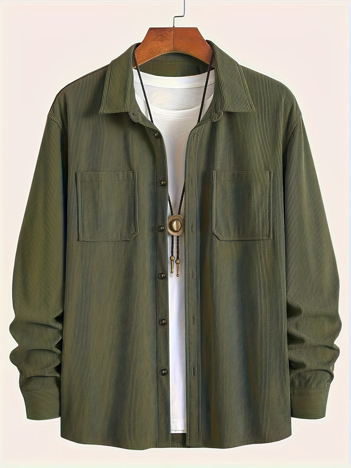 [Shule Water OBM] Men'S Fashion Gentleman Casual Top, Men-Adult-Universal-Student-Couple-Casual-Outdoor-Street-Teenager=Versatile Elastic Rope Struggle Federation - with Multiple Pockets, Green And White Contrast Design for Streetwear